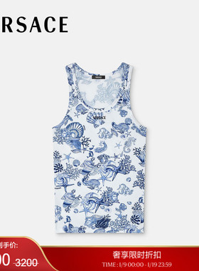 【季末优惠】VERSACE/范思哲 Coral Theatre Logo罗纹坦克背心