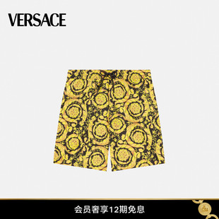 范思哲男士 VERSACE Gold 12期免息 Barocco金色印花抽绳泳裤