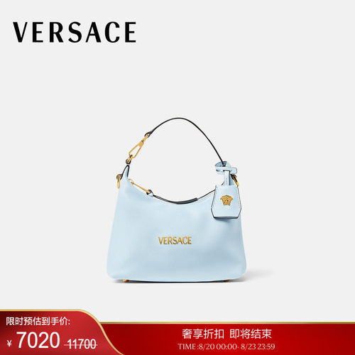 【季末优惠】VERSACE/范思哲 女士Versace Tag新月包