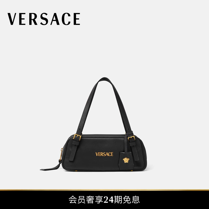 【24期免息】VERSACE/范思哲 女士Versace Tag保龄球单肩包