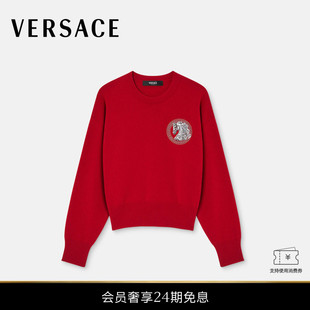 男女同款 范思哲 VERSACE 刺绣针织毛衣 新品
