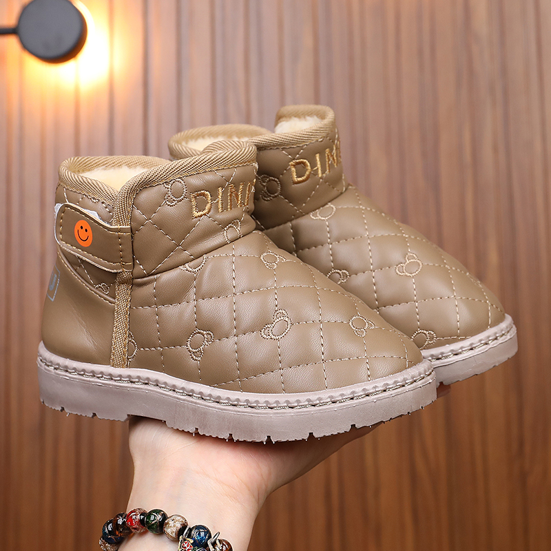 儿童雪地靴女童男童2025年冬季新款中大童大棉鞋加绒加厚宝宝棉鞋