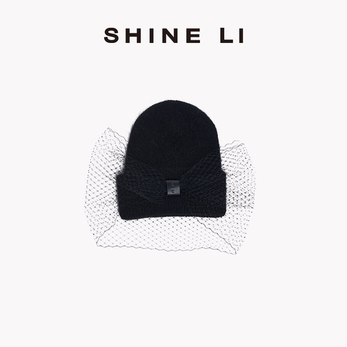 针织帽ShineLi女网纱冬季