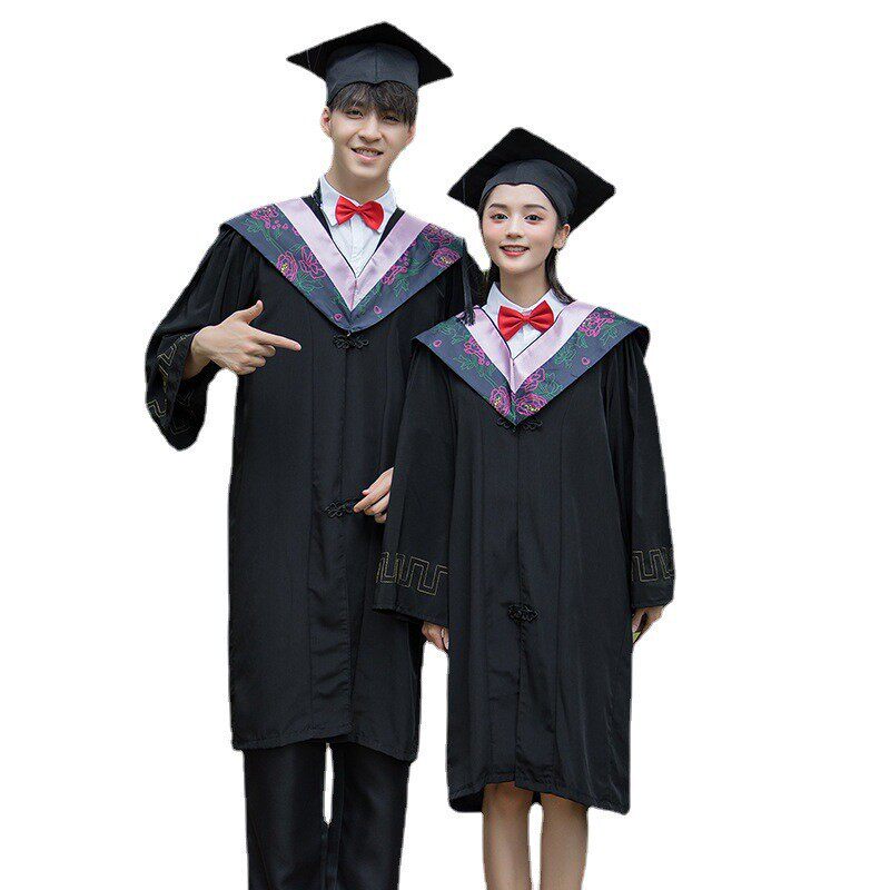 学士服大学生男女毕业礼服学院风班服硕士披肩文科成人通用学位服