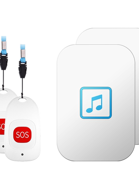 CACAZI卡佳斯C86二拖二老人呼叫器无线家用遥控远距离求助门铃病