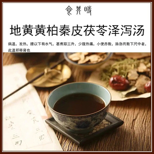 食其时倪海厦 地黄黄柏秦皮茯苓泽泻汤 少腹热痛小便赤数 3剂