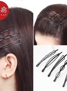 15Y发夹/一字夹A1P901-黑色侧边刘海发卡后脑勺碎发整理头饰盘发