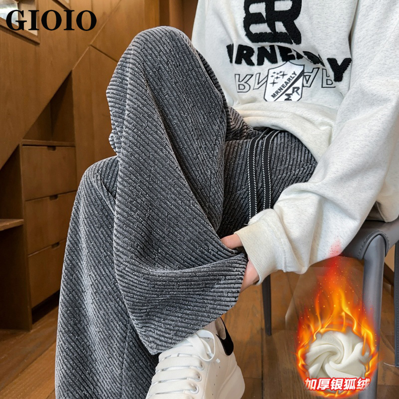 潮牌男士条纹卫裤冬季2025新款