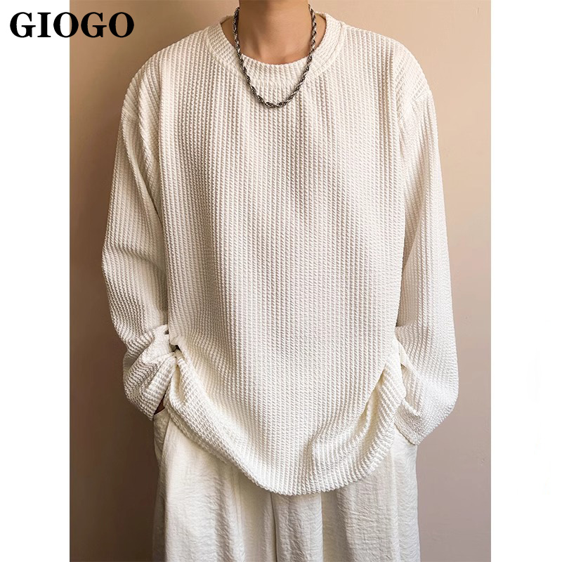 高端男士长袖T恤2025春秋新款