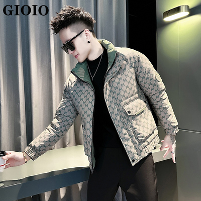 高级感印花羽绒棉服男士冬季新款