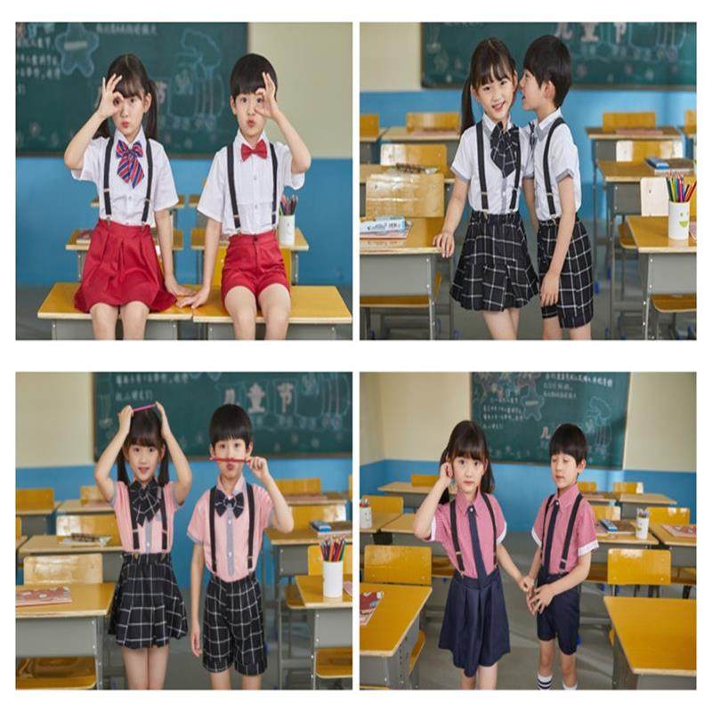 诗歌朗诵大合唱背带裤儿童演出服