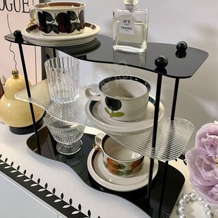 爆品ins风亚 克力杯架置物架卫生间浴室台面化妆品收纳架桌面杯子