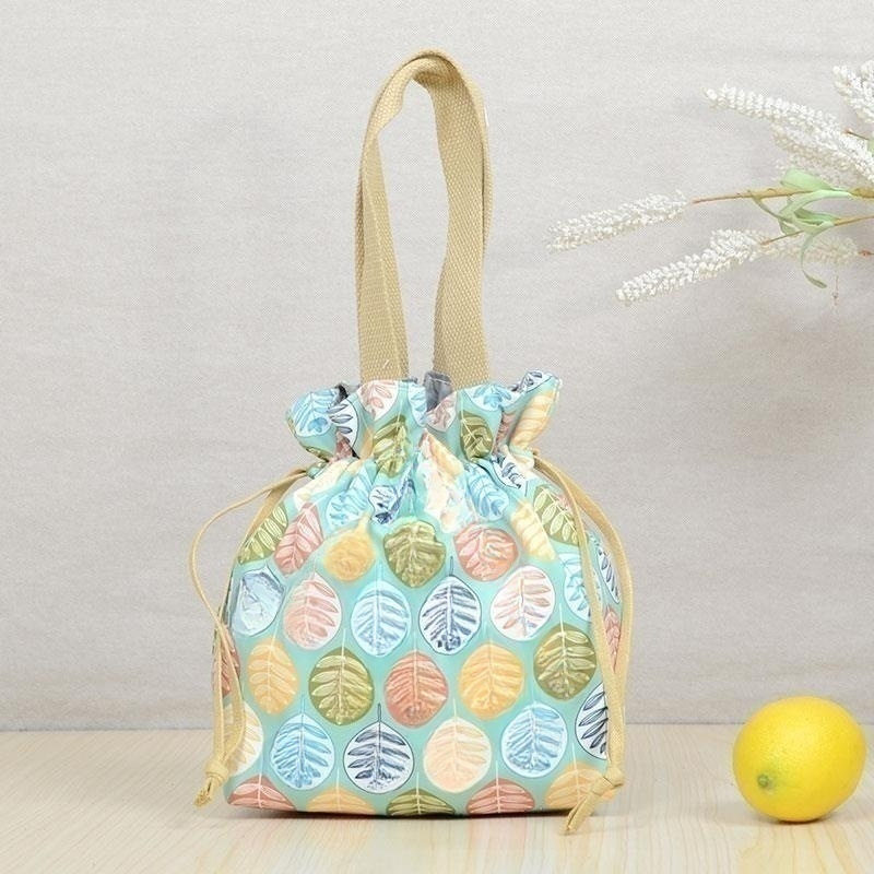 爆品外出小拎包轻便小清新束口抽绳袋手提袋饭盒袋户外收纳包