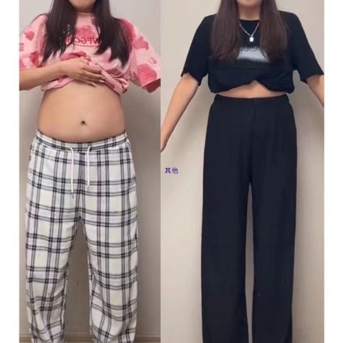 爆品阔腿裤大码女胖春夏显瘦粗腿遮肉垂坠感韩版宽松百搭裤子潮