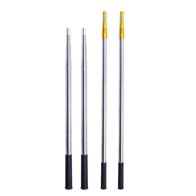 爆品裸杆抄子杆抄网竿伸缩杆5米抄网杆不锈钢抄网杆-水草杆