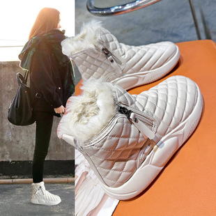 爆品雪地靴女2024冬季 加绒加厚保暖高帮靴子防滑外穿厚底棉鞋