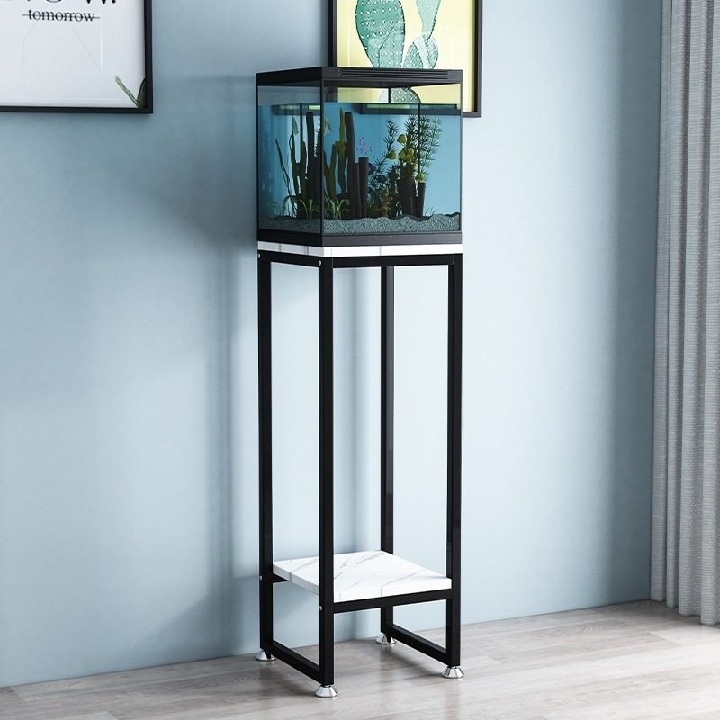 爆品轻奢多层铁艺置物架小型鱼缸架过滤器架花盆架床头柜饮水机架