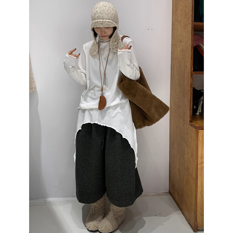 新款不规则T恤女打底衫上衣