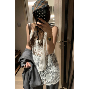 蕾丝镂空吊带裙女春内搭抹胸外穿高级感小个子直筒连衣裙