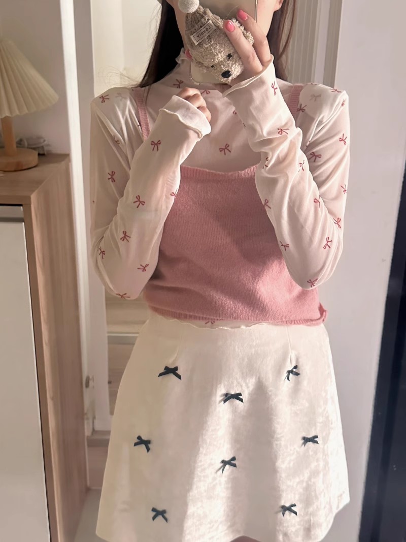 韩国东大门新款百搭显瘦网纱T恤