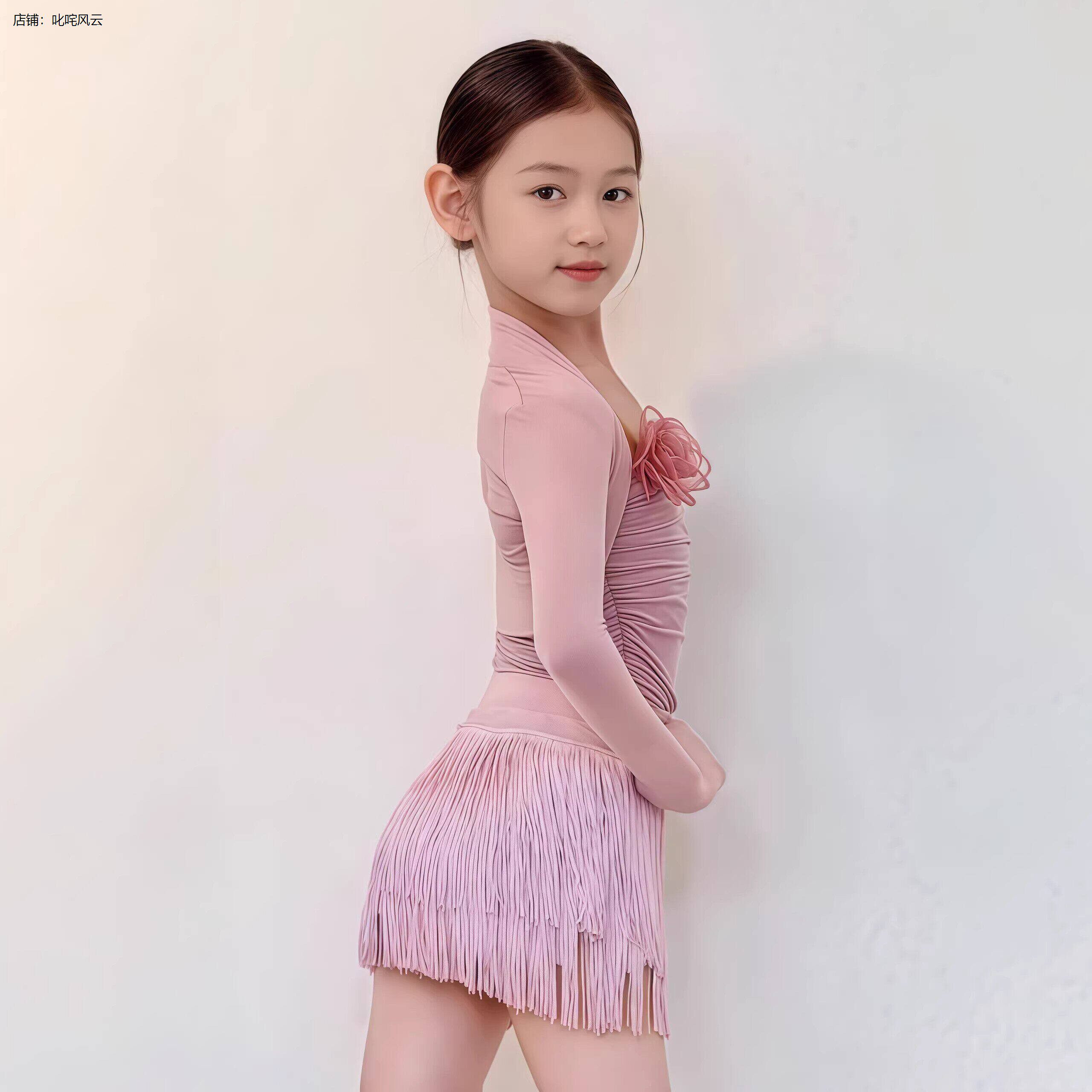 春季新款拉丁舞服女童演