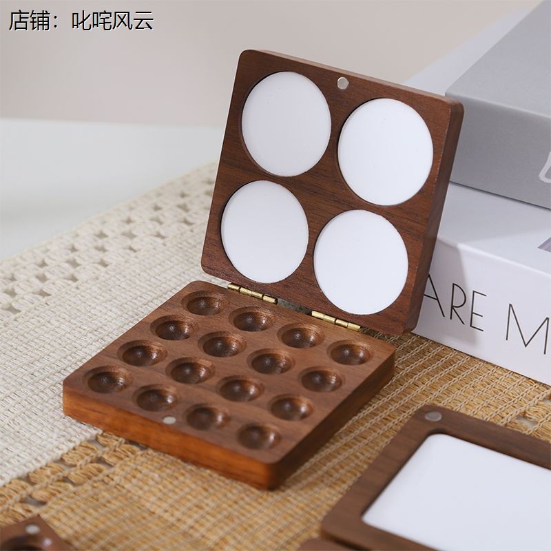 胡桃木调色盘纯实木油画图片
