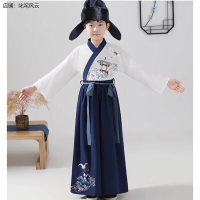 男童古装汉服唐代诗人李