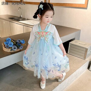女小童蝴蝶汉服洋装夏宝