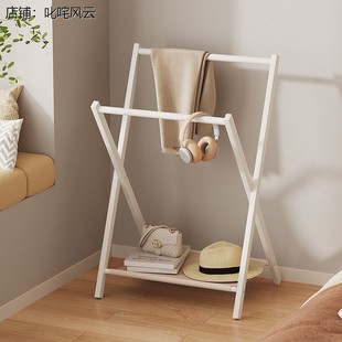 衣服堆放架落地挂衣架卧室折叠收纳架衣服临时放置房间可折叠临时