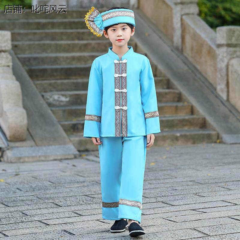 傣族服装男童男宝泼水节