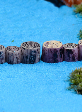 微景观手工小饰品迷你木桩桥墩河道小树桩创意手工多肉花盆小摆件