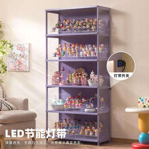 带灯防尘手办展示柜适用乐高