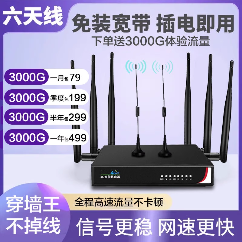 无线路由器移动随身WiFi电竞路由器免插卡百兆端口上网4G5G农村山区学生宿舍高速穿墙宽带热点家用即插即用-封面