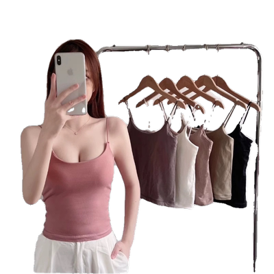 保暖跃伴百搭小吊带背心新款