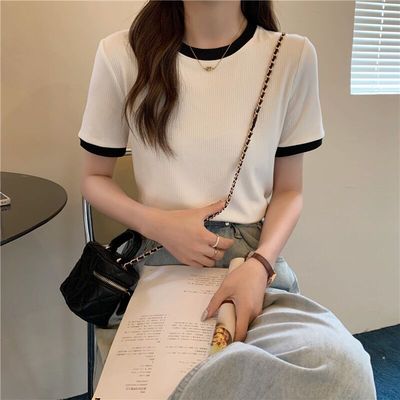 短袖t恤女夏季修身显瘦上衣