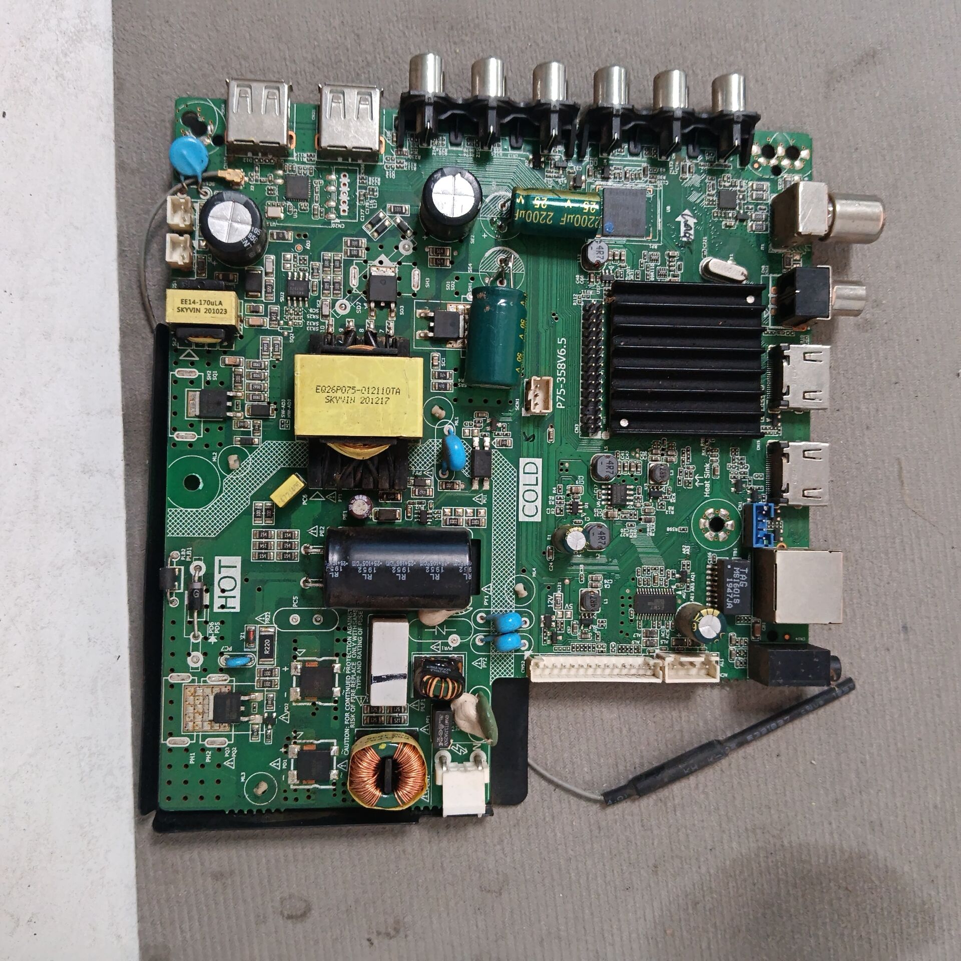 组装机三合一主板P75-358V6.5背光75V/600MA 75W