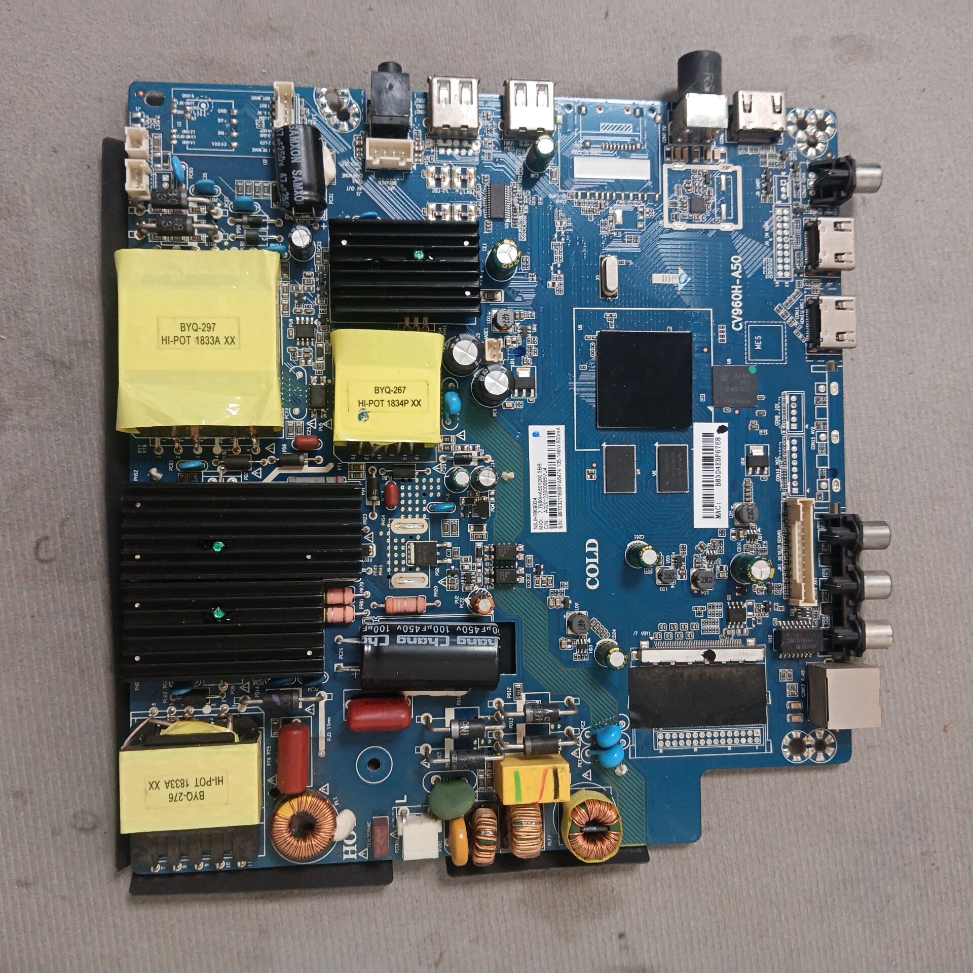 原装PPTV-55VU4主板CV960H-A50屏LC546PU2L01