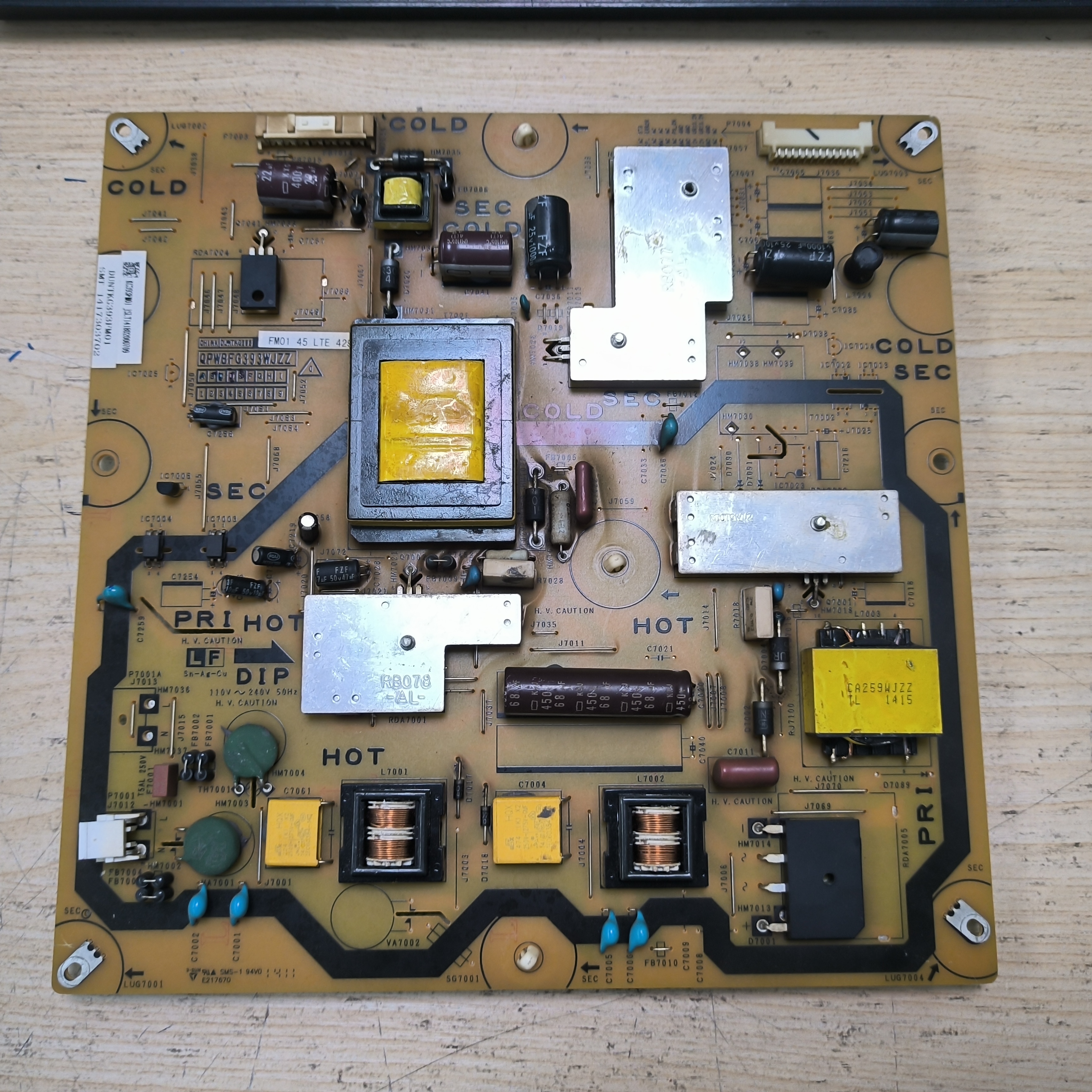 夏普LCD-40NX260A LCD-40DS20A电源QPWBFG393WJZZ