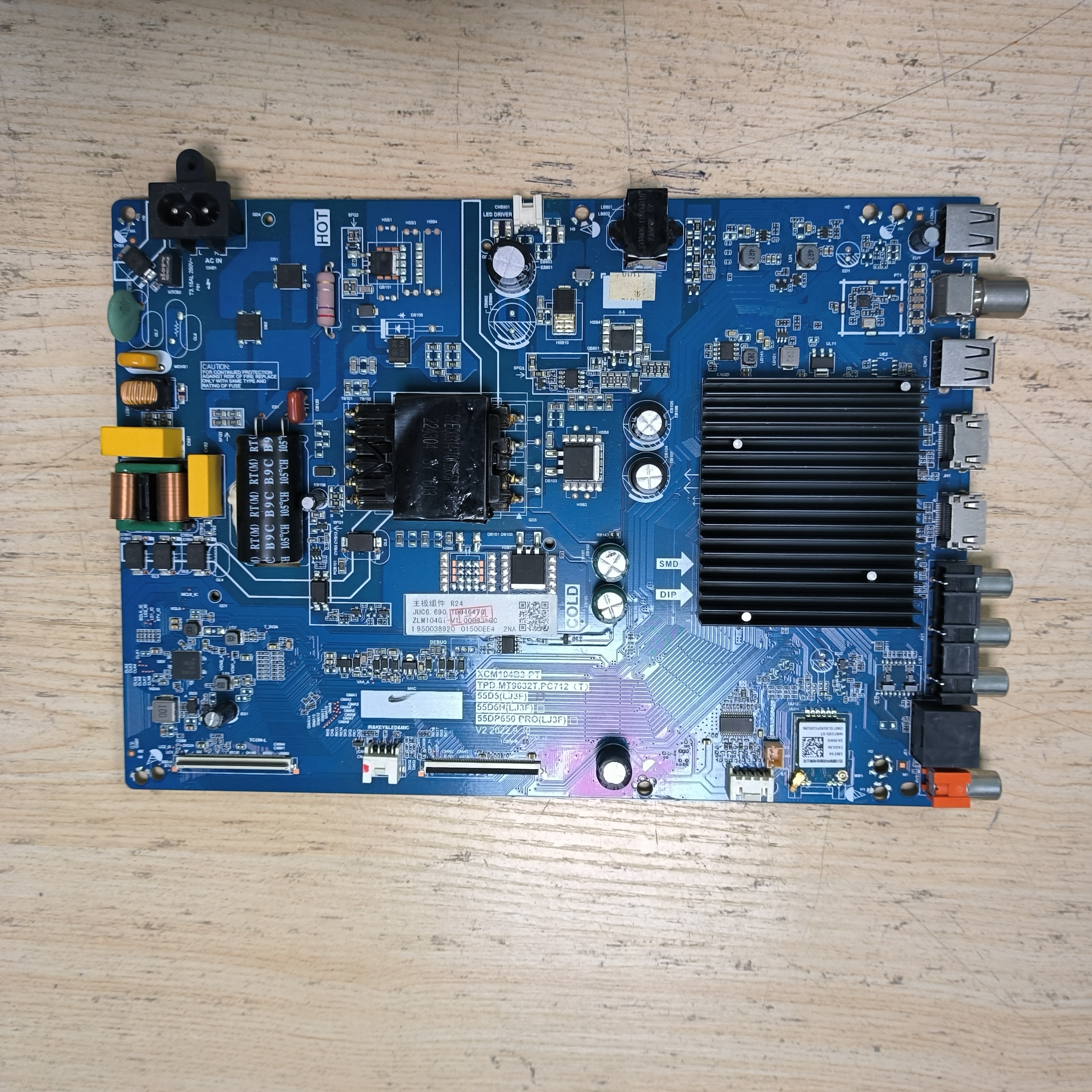 原装长虹55D5主板TPD.MT9632T.PC712屏C550U22-E4-H