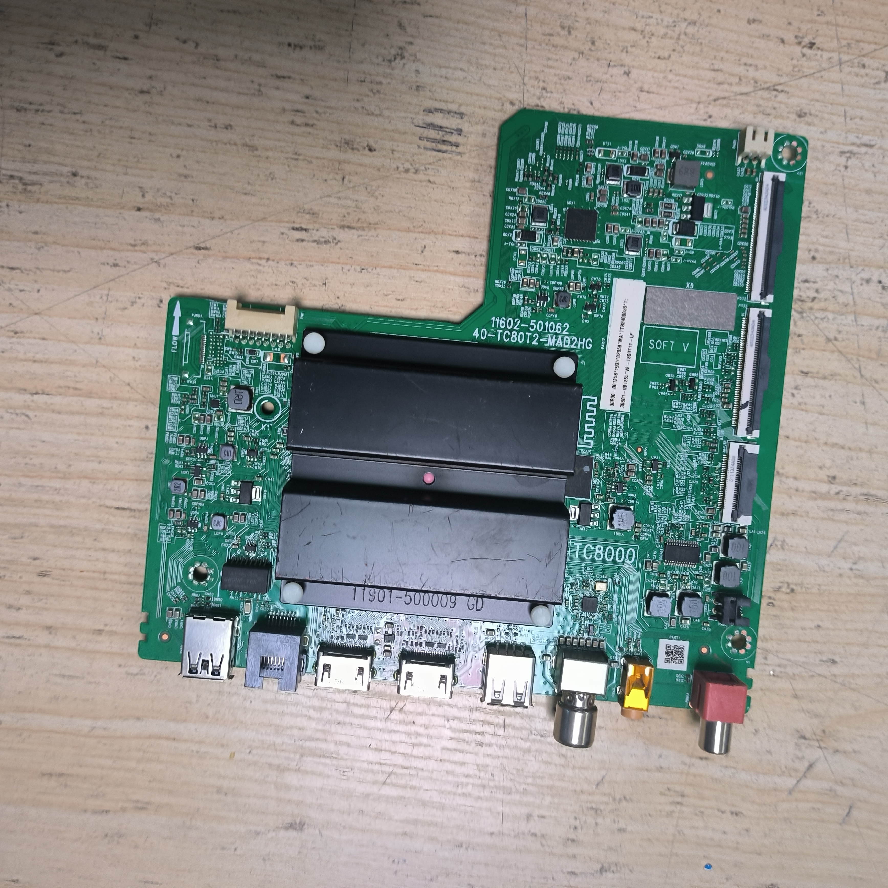 TCL 75S365C 主板40-TC80T2-MAD2HG屏LVU750NDAL CS9W11 V1