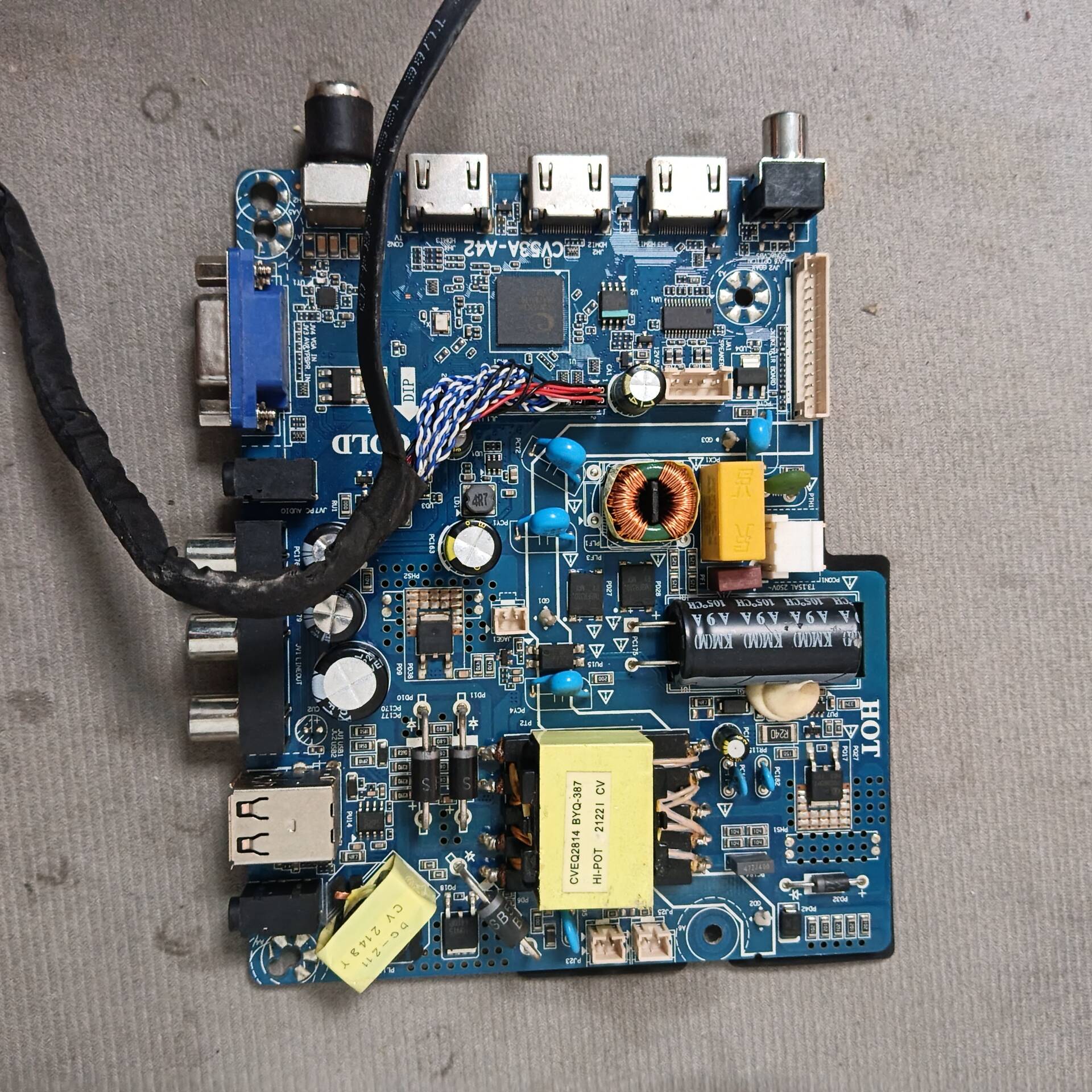 原装杂牌 主板CV53A-A42 屏 CC430LV2D 背光 65-100V  45W