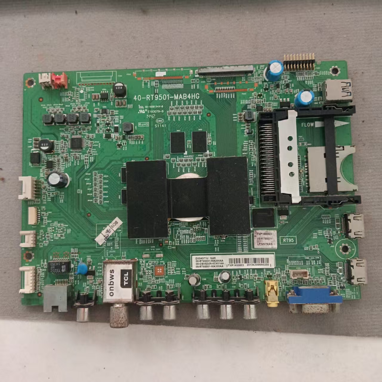 原装TCL D55A571U主板40-RT9501-MAB4HG屏LVU550SE4L CD9W02