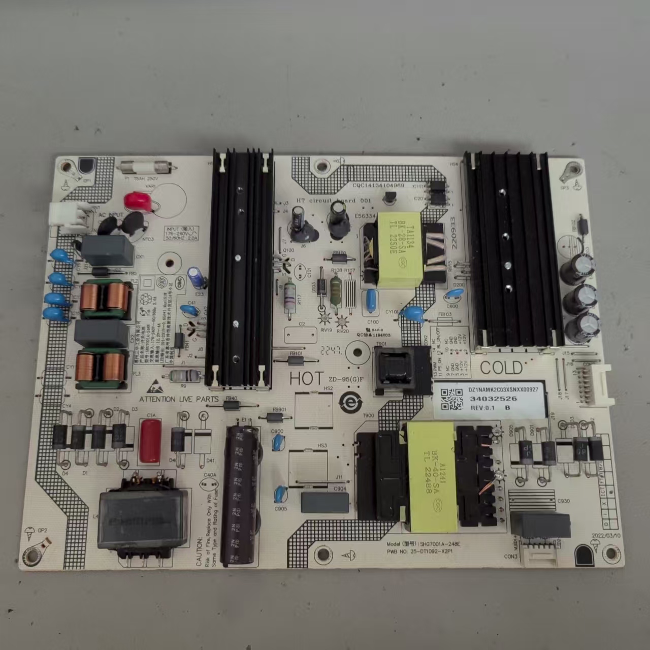 小米 L70M7-EA电源板SHG7001A-248E 25-DT1092-X2P1