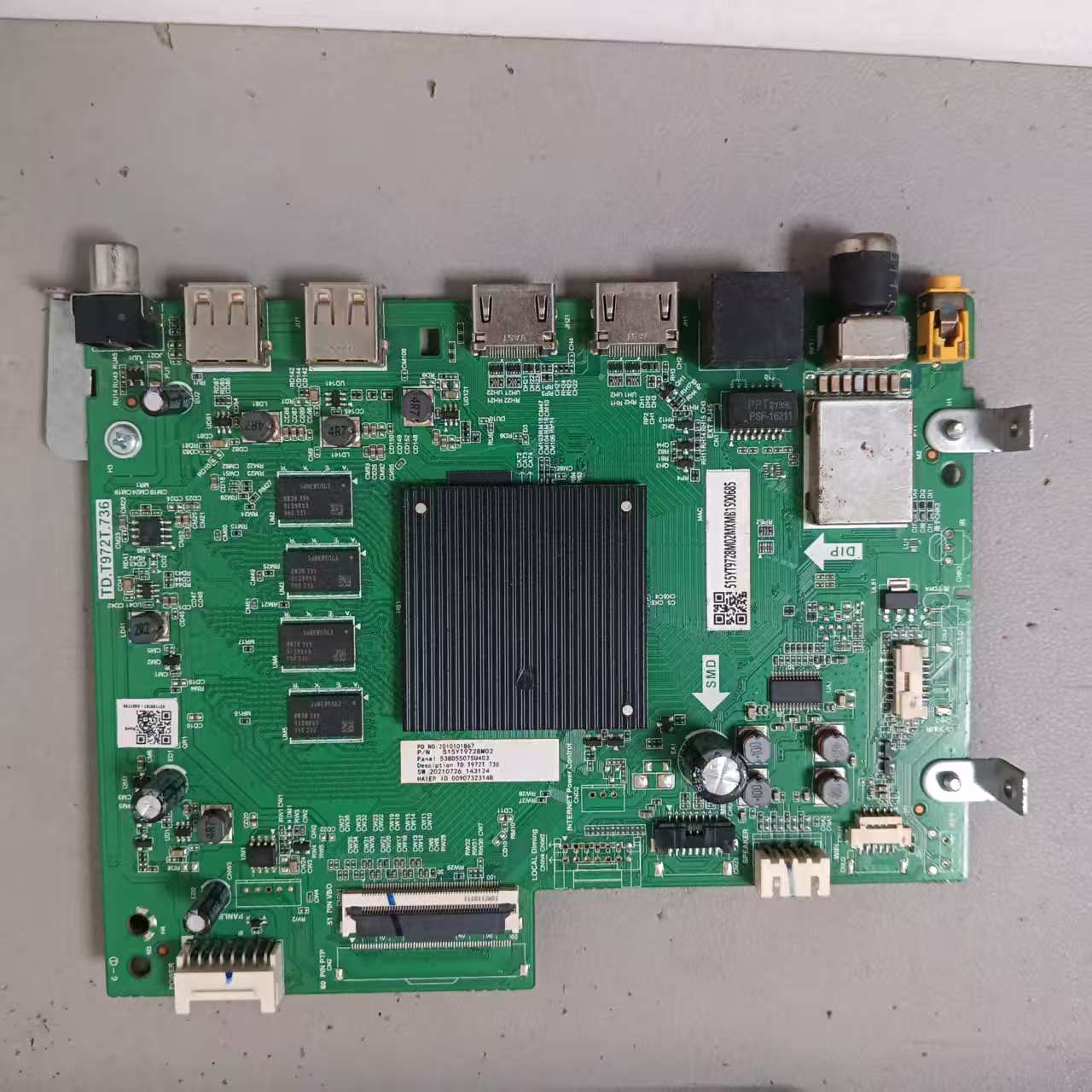 原装海尔 LU55C7电视主板TD.T972T.736 屏ST5461D09-1