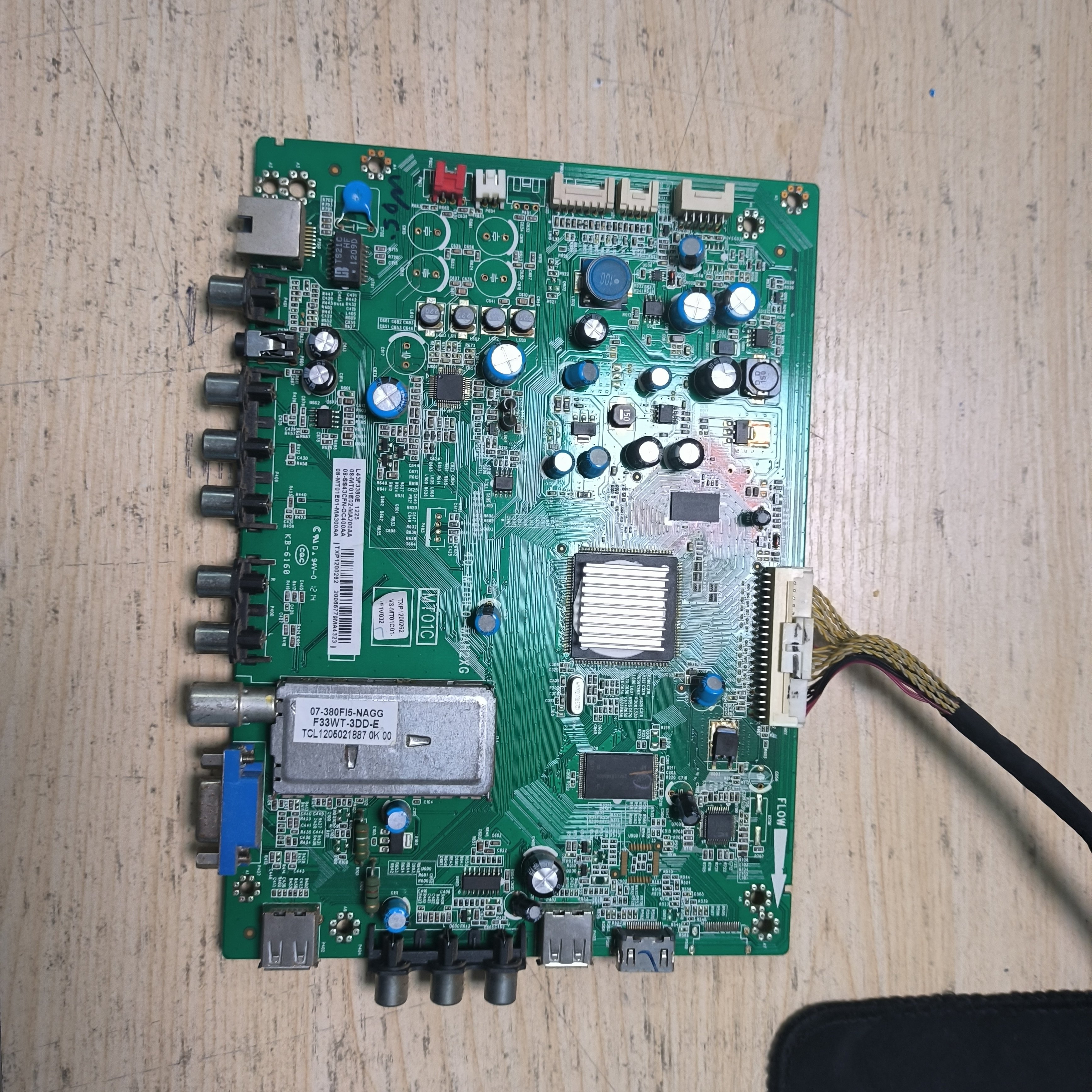 原装TCL L43F3380E 电视主板 40-MT01E0-MAH2XG 屏 LVF430SSTM