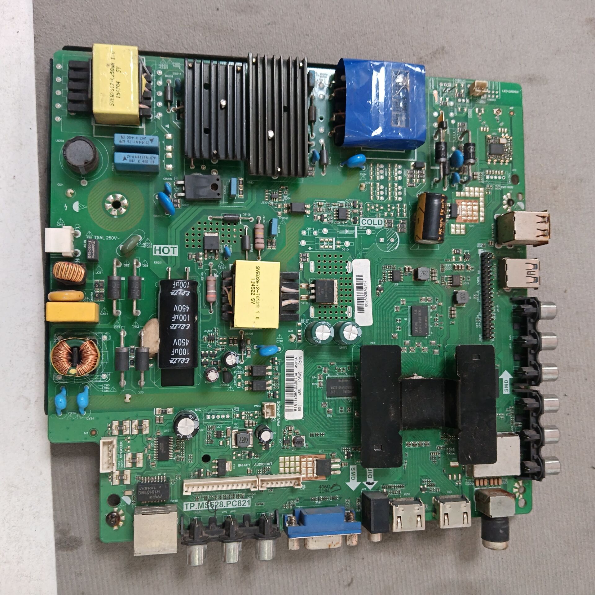 杂牌50寸主TP.MS628.PC821 配屏HV490QUB-B05(50-100V)*2/450MA