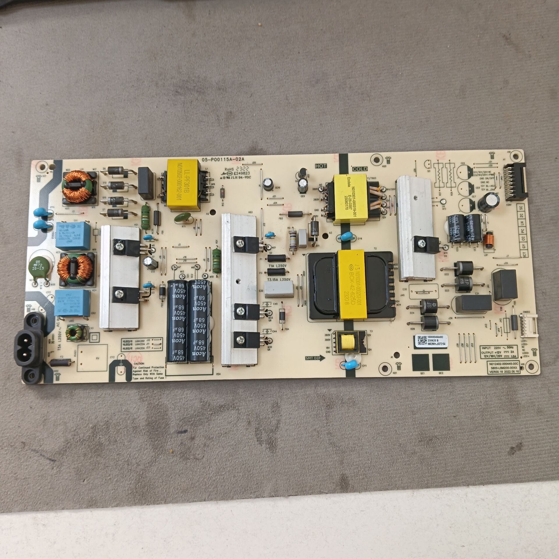 创维65H30电源板5800-L6M200-00XX N012402-000445-006/C/3/B/9