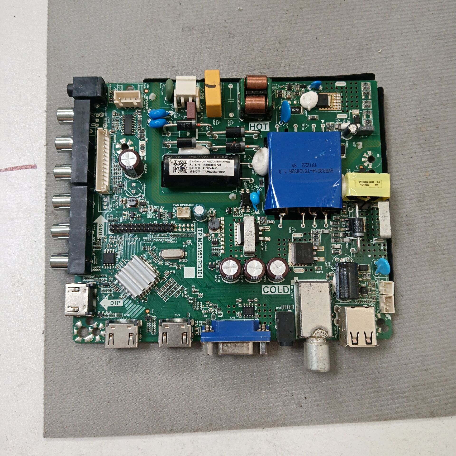 杂牌32-55寸组装机 TP.MS3553.PB801 三合一主板 电源驱动一体板