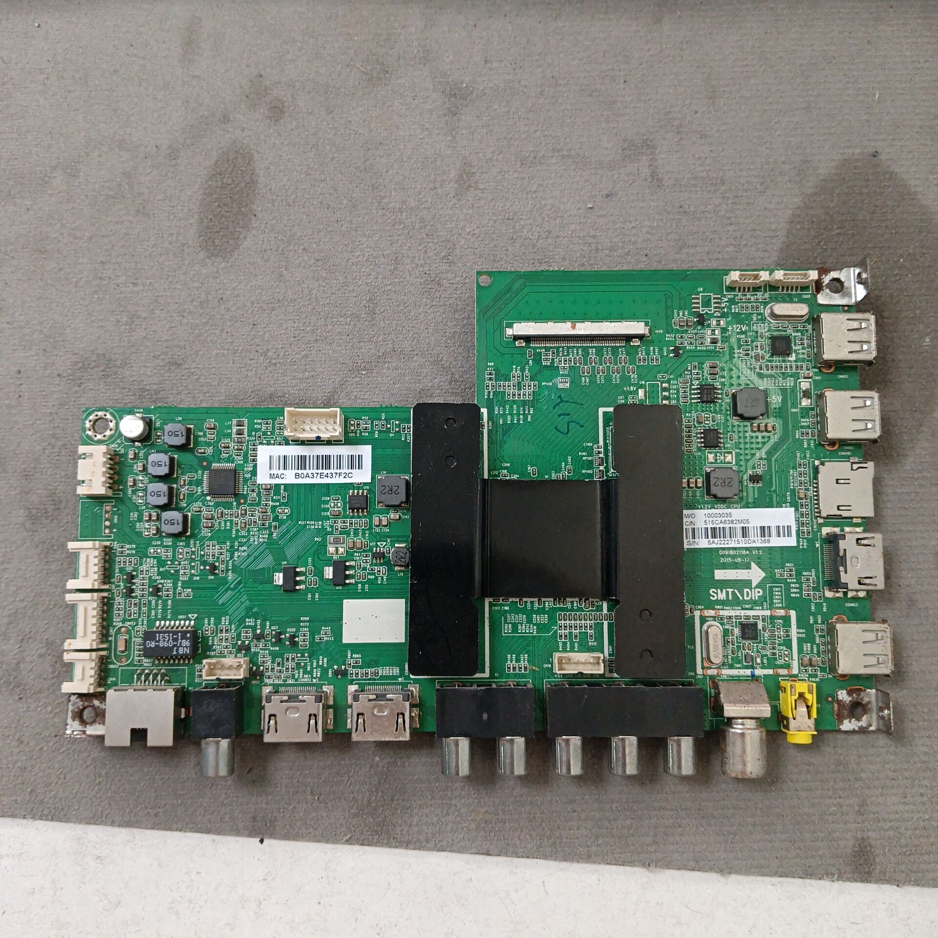 原装海尔LS55A51主板0091802118A V1.2 屏LC550EGY-SHM2