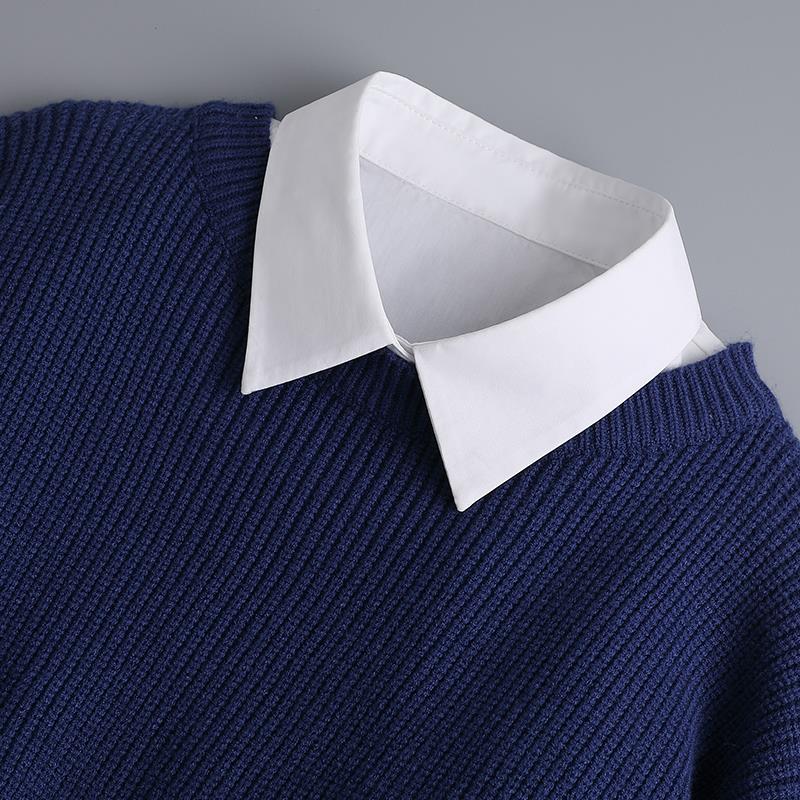 假领子女秋冬白色尖领百搭衬衣领配毛衣衬衫内衣领打底保暖子搭假
